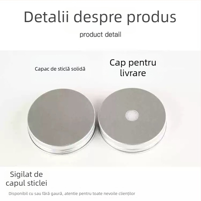 Sticlă PET pentru ambalare cosmetică/alimentară, în formă de U, corp transparent, capac din aluminiu, 360ml/500ml, de calitate alimentară, imprimare silkscreen