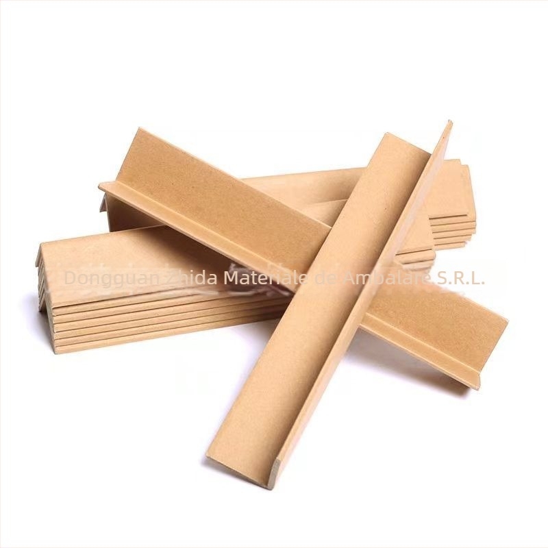 Protectie colț din hârtie de tip L, material kraft, proces de extrudare, marcă Zhida, logo tipărit