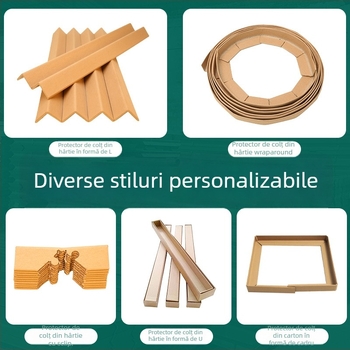 Protector de colț din Kraft pentru mobilier — protecție în jurul colțului; Material: Kraft paper; Tip: protector de colț din hârtie; Personalizare: disponibilă; Tipărire logo: disponibilă