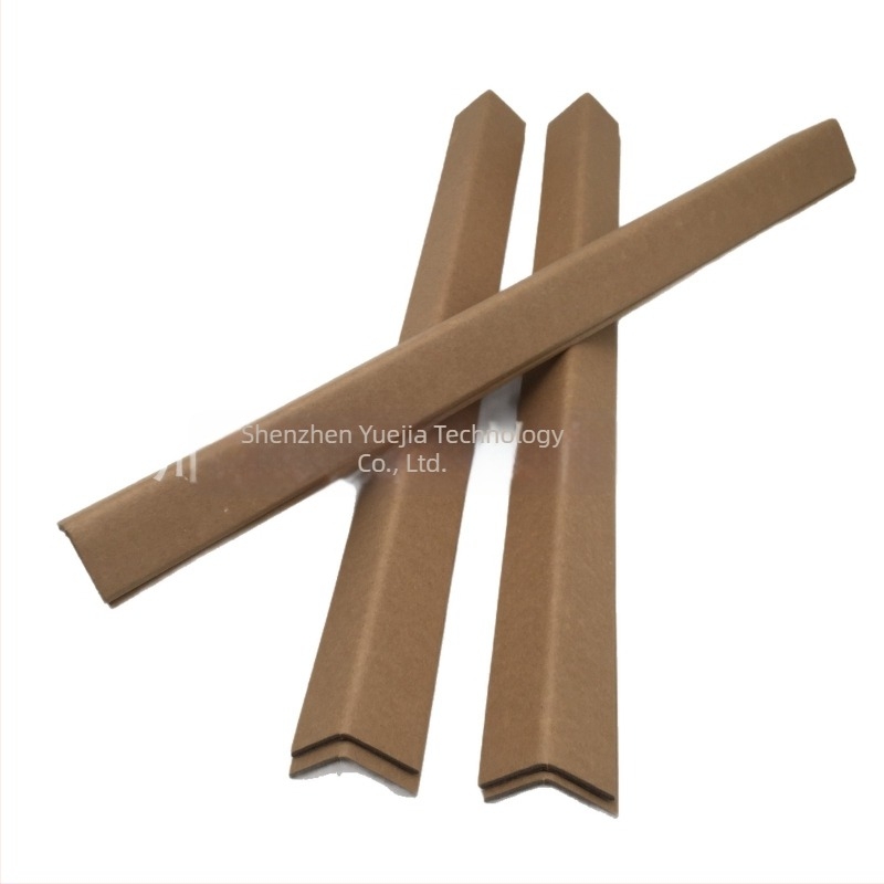 Protecție pentru colț de hârtie în formă de L, hârtie asemănătoare pielii + hârtie tub textil, extrudare, imprimare logo, Yuejia