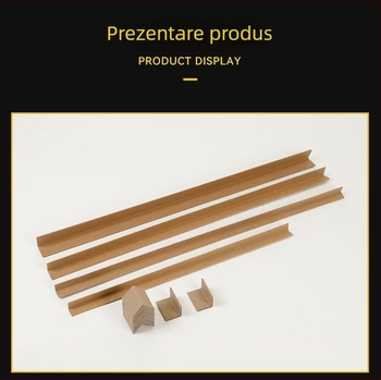 Protector de colț din hârtie în formă de L – Material: hârtie Kraft + hârtie pentru tub de ață; Logo: fără logo