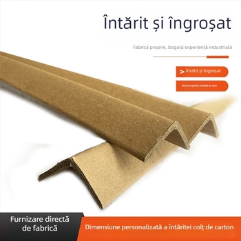 Protector de colț din hârtie Kraft, în formă de L, întărit, protecție împotriva șocurilor, pentru ambalare și mobilier