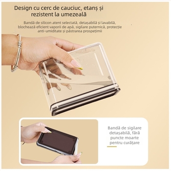 Cutie de depozitare sigilată din plastic, pătrată, stil coreean, 800–1000 ml