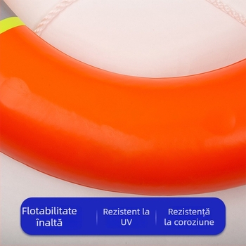 Colac de salvare PVC, spumă solidă, reflexiv, pentru adulți, cu șnur de salvare