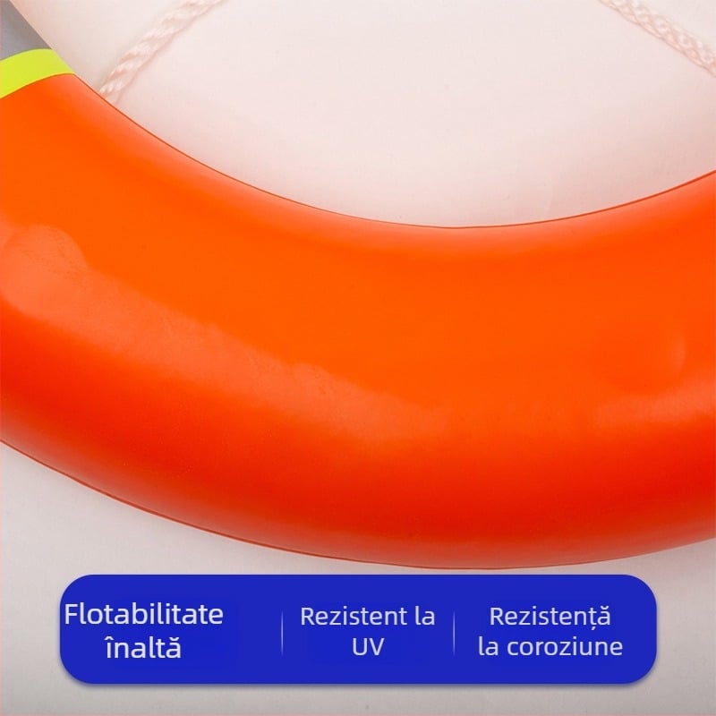 Colac de salvare PVC, spumă solidă, reflexiv, pentru adulți, cu șnur de salvare