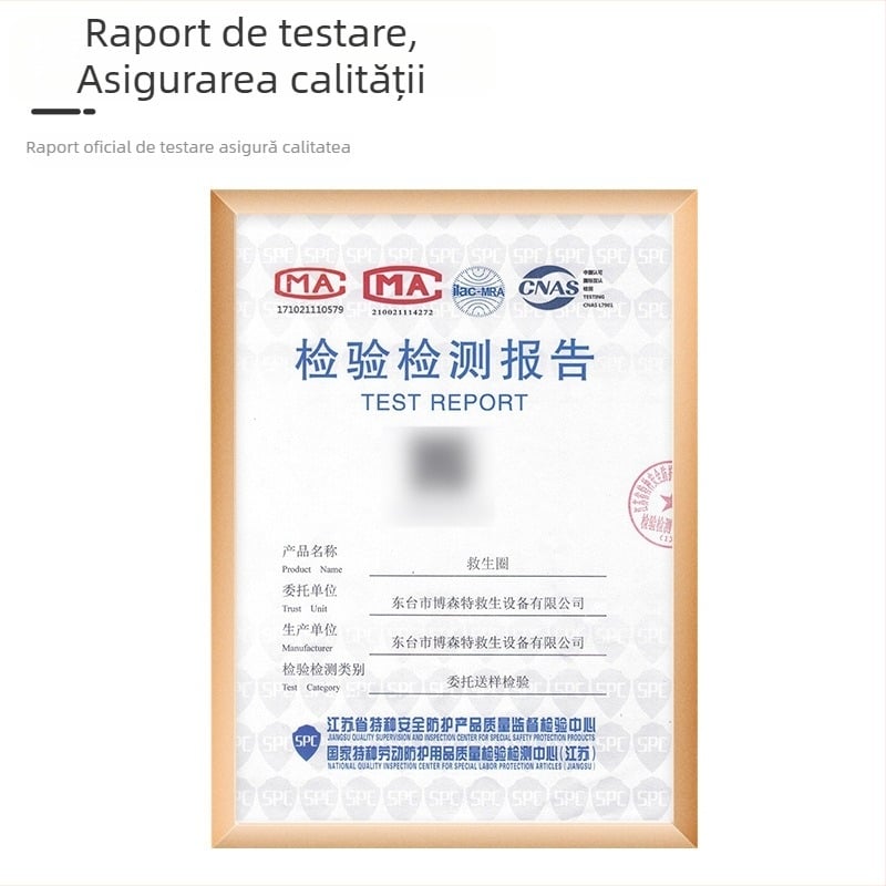 Colac de salvare PVC, spumă solidă, reflexiv, pentru adulți, cu șnur de salvare