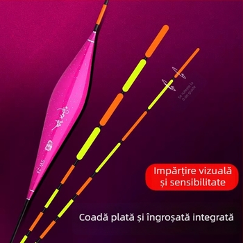 Plută de pescuit Nano cu coadă plată integrată, seria SW, sensibilitate înaltă pentru crap și caras