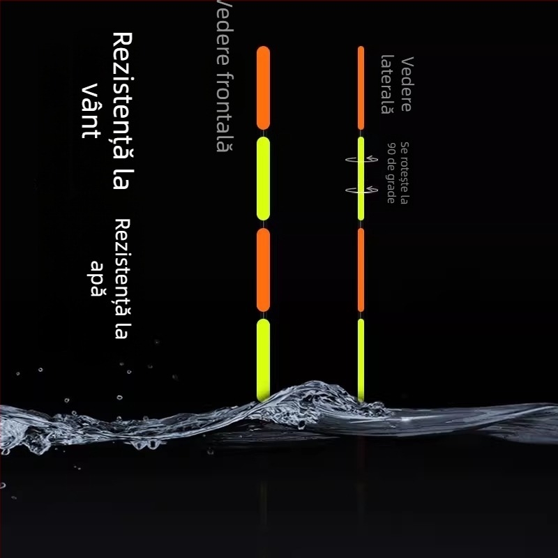 Plută de pescuit Nano cu coadă plată integrată, seria SW, sensibilitate înaltă pentru crap și caras