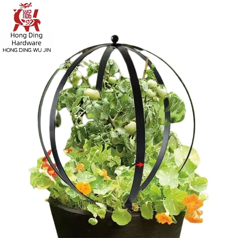 Cadru metalic pentru plante cățărătoare cu design decorativ sferic, protecție împotriva căderilor și opțiuni de personalizare