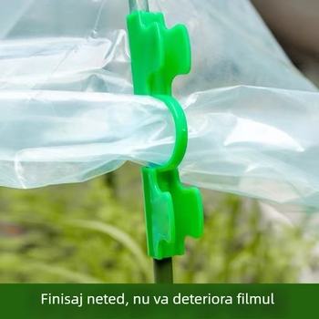 Clip de plastic pentru fixarea membranei în seră