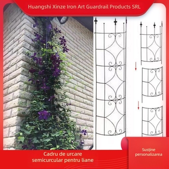 Cadru metalic pentru plante, cu coloană pentru lampă și acoperire a conductei de scurgere — suport decorativ pentru flori