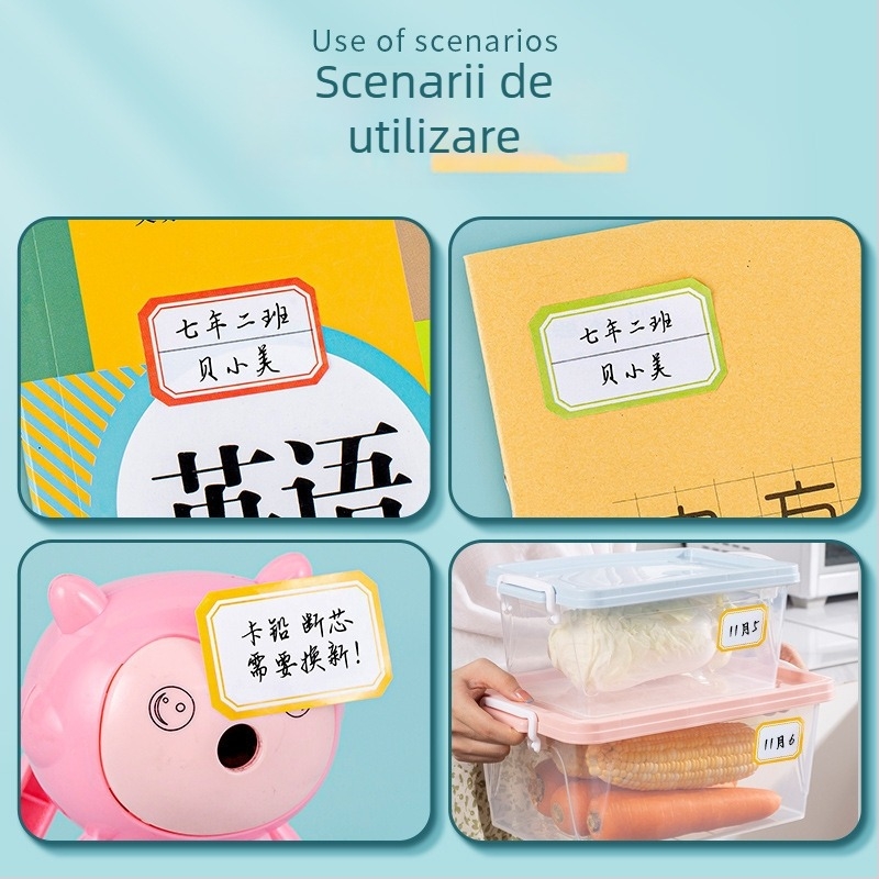 Bedome 2515 etichete autoadezive pentru nume, scrise de mână, material: etichetă autoadezivă, rolă rezistentă la apă