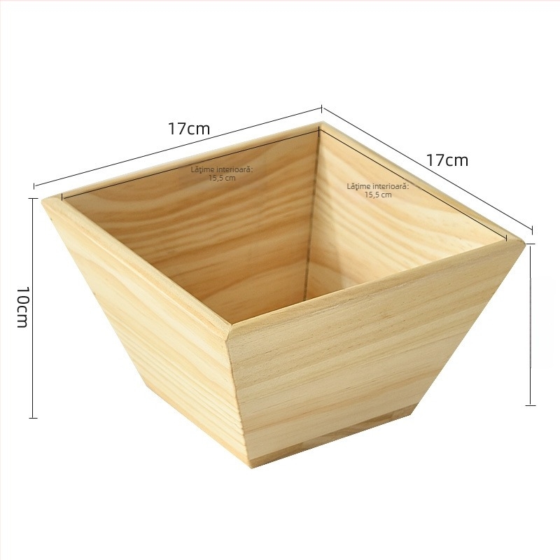 Recipient pentru orez din lemn masiv – rezistent la umezeală, controlul dăunătorilor; Material: lemn; Capacitate sub 4L; Stil: stil chinez nou