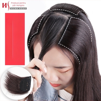 Piesă pentru perucă cu păr sintetic, efect de lungire, rădăcină invizibilă, puf pe ambele părți, păr drept. Modele: DFP-A / DFP-B / DFP-C; Material păr: sârmă rezistentă la temperatură; Nu este recomandat pentru vopsire cu temperaturi înalte; Etichetă priv