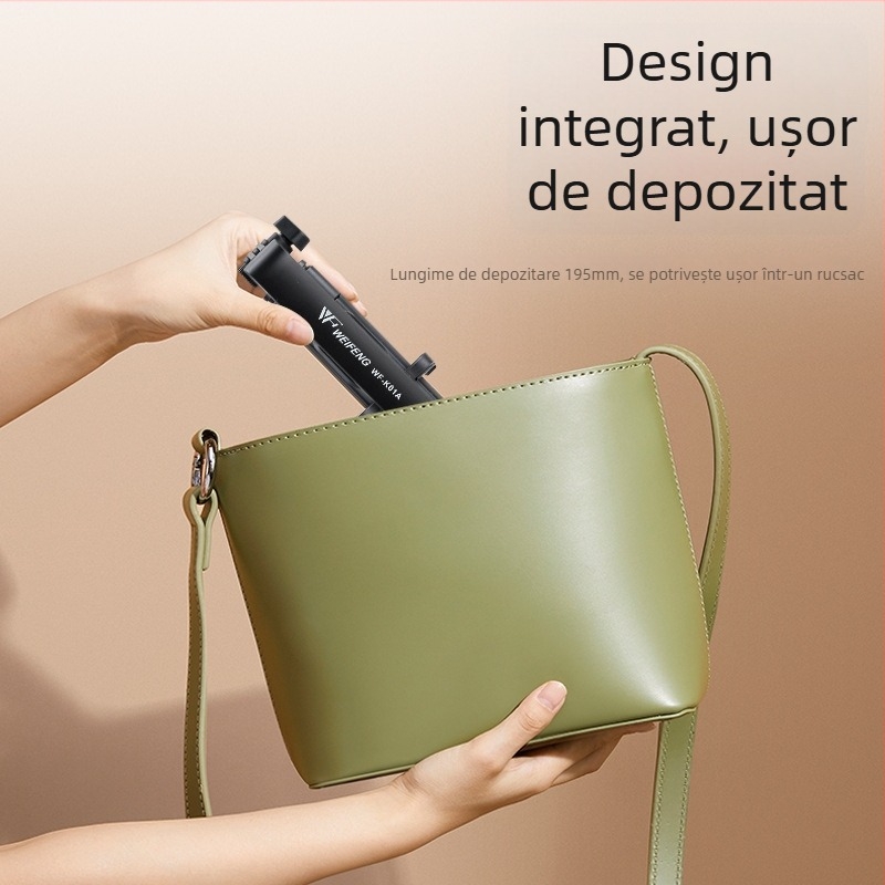Weifeng K01A Suport Portabil Bluetooth pentru Telefon și Trepied — Universal pentru Fotografiere Orizontală și Verticală, Caroserie ABS+PC+Aluminiu, Telecomandă Inclusă, Bluetooth, Suport Personalizare