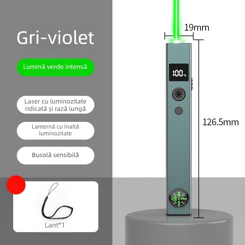 Laser pointer 2 în 1 și lanternă pentru modele 3D de nisip, putere mare, rază lungă, reîncărcabil