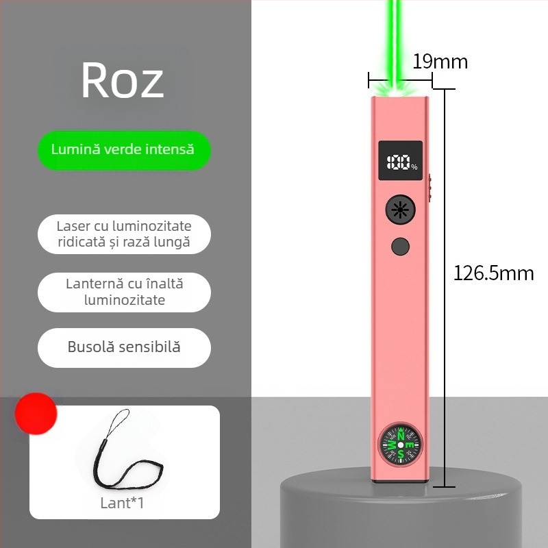Laser pointer 2 în 1 și lanternă pentru modele 3D de nisip, putere mare, rază lungă, reîncărcabil