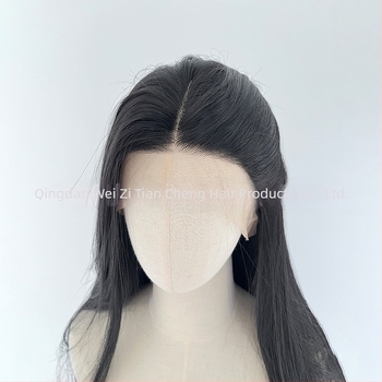 Perucă cosplay cu dantelă, croșetată parțial manual, păr lung drept, fibre rezistente la temperaturi înalte, potrivită pentru Hanfu