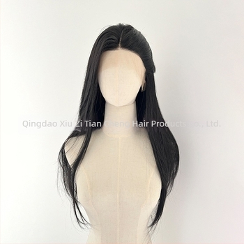 Perucă cosplay cu dantelă, croșetată parțial manual, păr lung drept, fibre rezistente la temperaturi înalte, potrivită pentru Hanfu