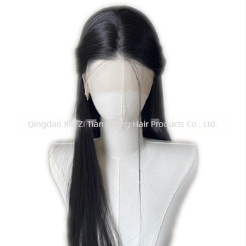 Perucă cosplay cu dantelă, croșetată parțial manual, păr lung drept, fibre rezistente la temperaturi înalte, potrivită pentru Hanfu