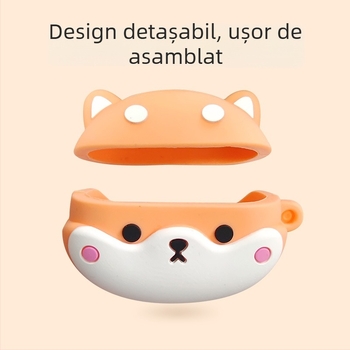 Husă din silicon pentru căști wireless, design desen animat, turnare prin injecție, compatibilă cu mai multe modele – Nanwanghuai