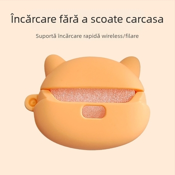 Husă din silicon pentru căști wireless, design desen animat, turnare prin injecție, compatibilă cu mai multe modele – Nanwanghuai
