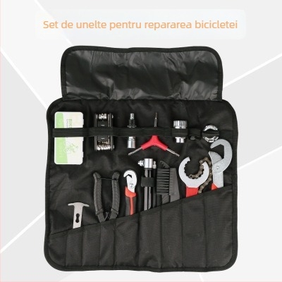 Kit de unelte pentru bicicletă cu instrumente de reparație, cheie, pompă pentru bicicletă de munte și accesorii