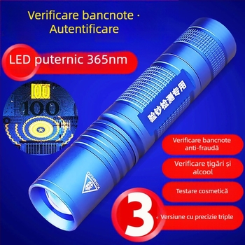 Lampă detector de valută – Verificator mini cu laser, alimentat cu baterii, Carcasă din plastic, Identificare