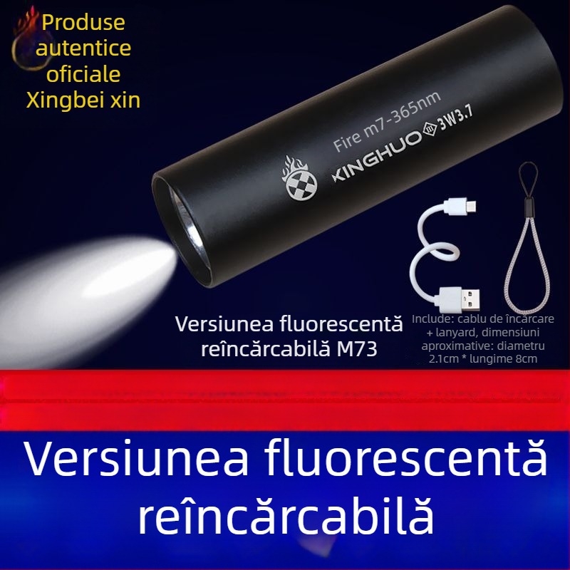 Lampă detector de valută – Verificator mini cu laser, alimentat cu baterii, Carcasă din plastic, Identificare