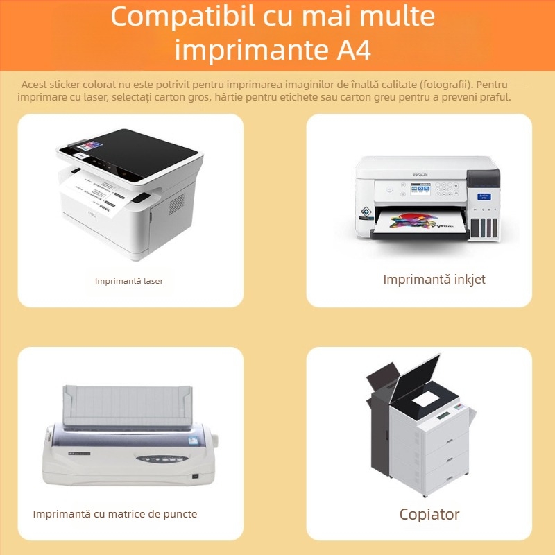 Hârtie autoadezivă pentru imprimare, destinat publicității, aderență înaltă, imprimare prin transfer termic, adeziv cu topire la cald, substrat
