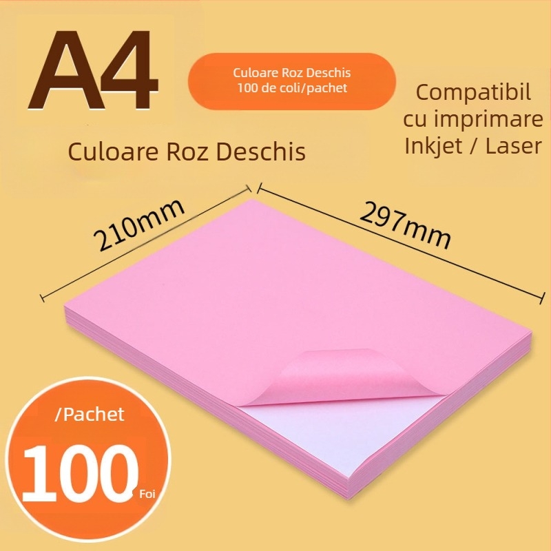 Hârtie autoadezivă pentru imprimare, destinat publicității, aderență înaltă, imprimare prin transfer termic, adeziv cu topire la cald, substrat