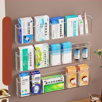 Cutie depozitare medicamente, montată pe perete, acrilică, multi-strat, capacitate 1 L.