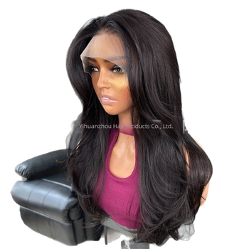 Perucă buclată lungă în stil coreean, cu dantelă frontală 13x4, țesătură manuală, mătase japoneză, rezistentă la temperaturi înalte, poate fi vopsită și tratată termic