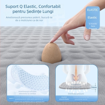 Perne de șezut auto pentru vară, gel de răcire cu silicon ice-silk, ventilate și respirabile
