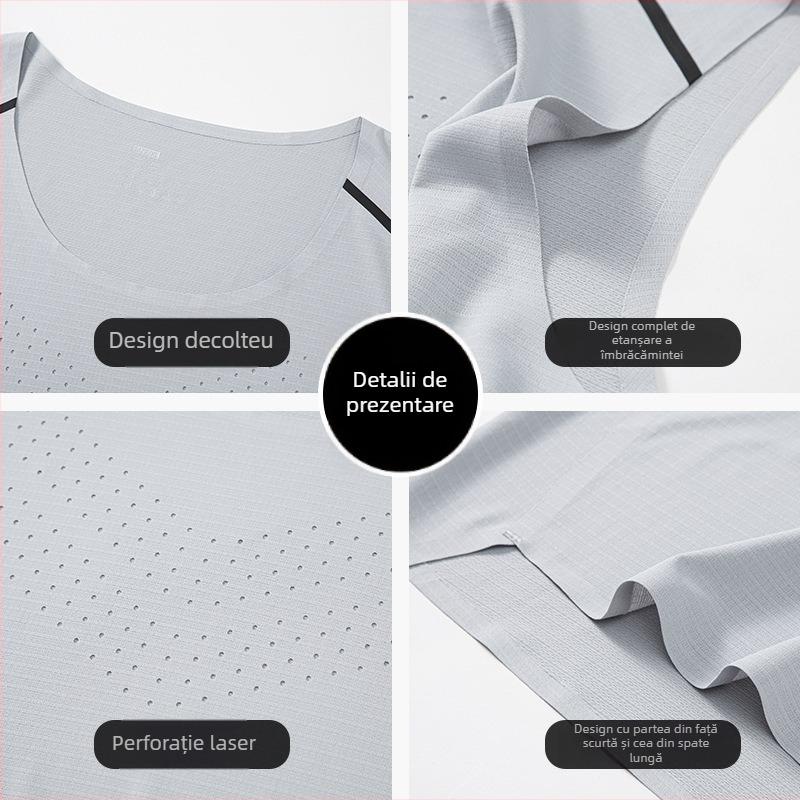 Vesta sport unisex cu glugă — uscare rapidă, respirabilă, gestionarea umezelii, amestec poliester