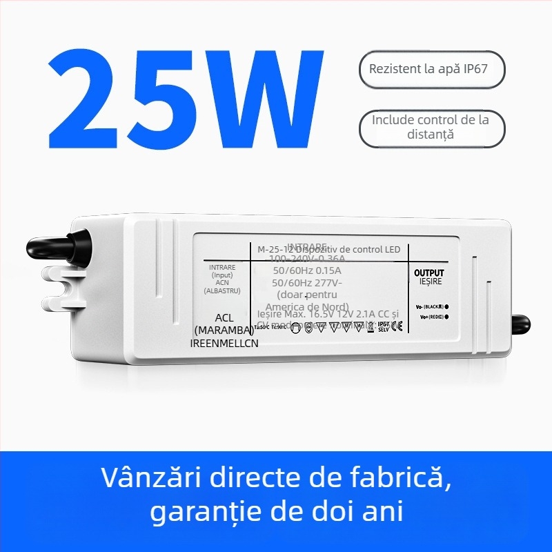 Sursă de alimentare LED pentru projector cu curent și tensiune constante, IP67 rezistent la apă, seria Waterproof, sursă de alimentare cu comutare, greutate 0.225 kg
