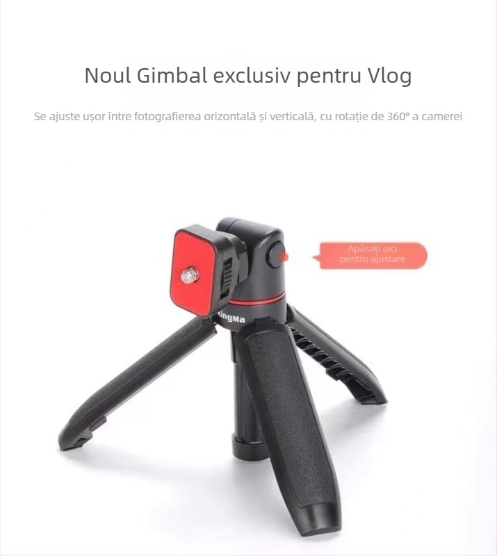 SR2 Trepied Manual cu Bară Lungă pentru Smartphone-uri și Camere Fără Oglindă, Carcasă din Aluminiu, Compatibilitate Universală, Fără Telecomandă, Fără Bluetooth, Fără Iluminare Auxiliară, Fără Stabilizare