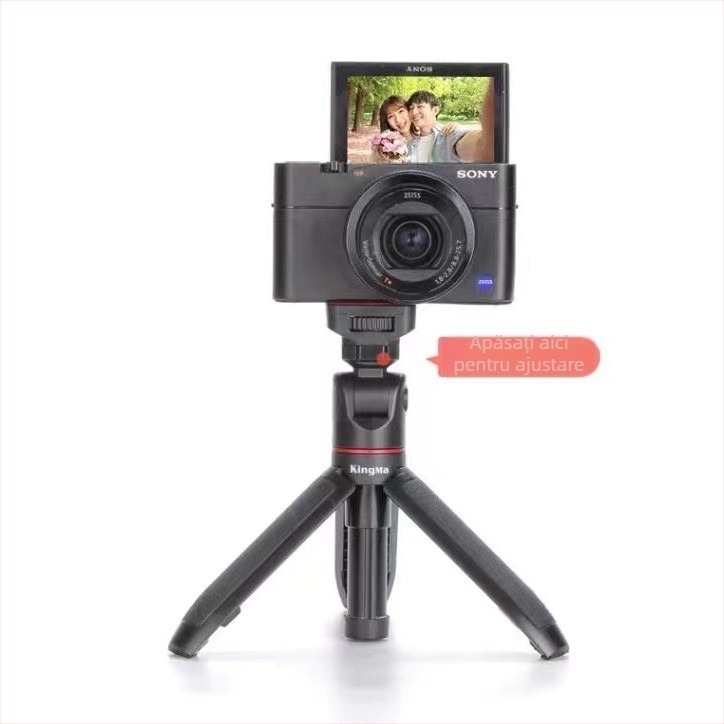 SR2 Trepied Manual cu Bară Lungă pentru Smartphone-uri și Camere Fără Oglindă, Carcasă din Aluminiu, Compatibilitate Universală, Fără Telecomandă, Fără Bluetooth, Fără Iluminare Auxiliară, Fără Stabilizare