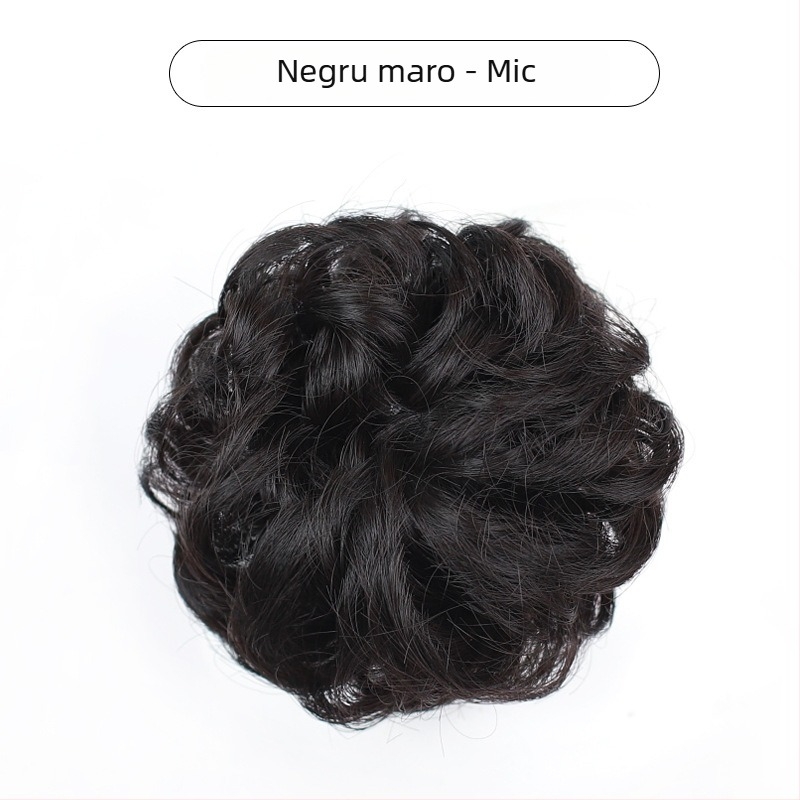 Perucă naturală scurtă cu bucle, fibre termorezistente, model bucle, breton drept sau înclinant, vopsirea nu este recomandată