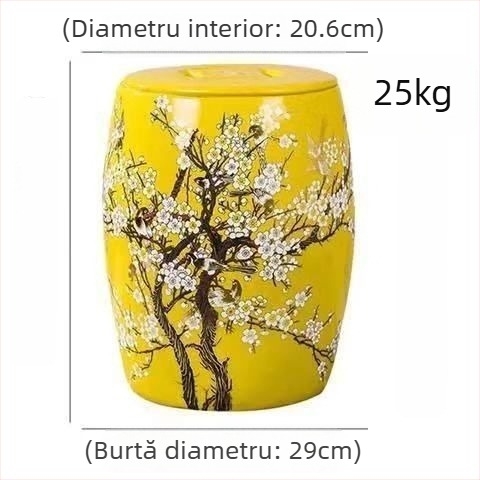 Recipient ceramic pentru depozitarea orezului cu capac, sigilat, capacitate 10–20 kg, rezistent la umezeală și insecte