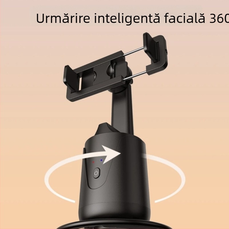 Stabilizator pentru telefon cu recunoaștere facială, urmărire automată, anti-vibrații, stabilizator rotativ cu 3 axe, ABS