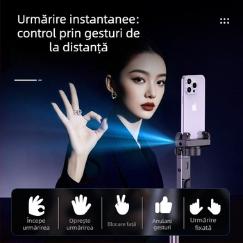 Gimbal portabil, integrat cu urmărire facială, anti-tremur, pentru telefoane mobile, Bluetooth cu telecomandă, trepied de podea