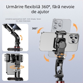 Stabilizator Gimbal cu trepied extensibil și telecomandă Bluetooth pentru telefon – corp din aliaj de aluminiu, compatibil universal, suport IBIS