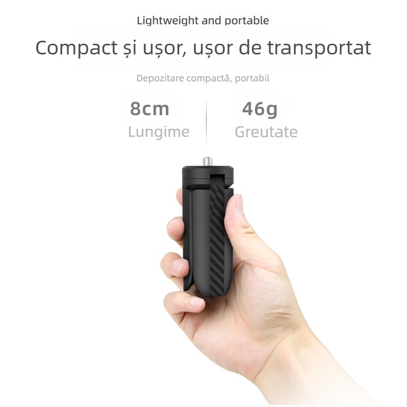 Trepied ABS de 8 cm, compatibilitate universală, greutate 50 g, sarcină maximă sub 2 kg