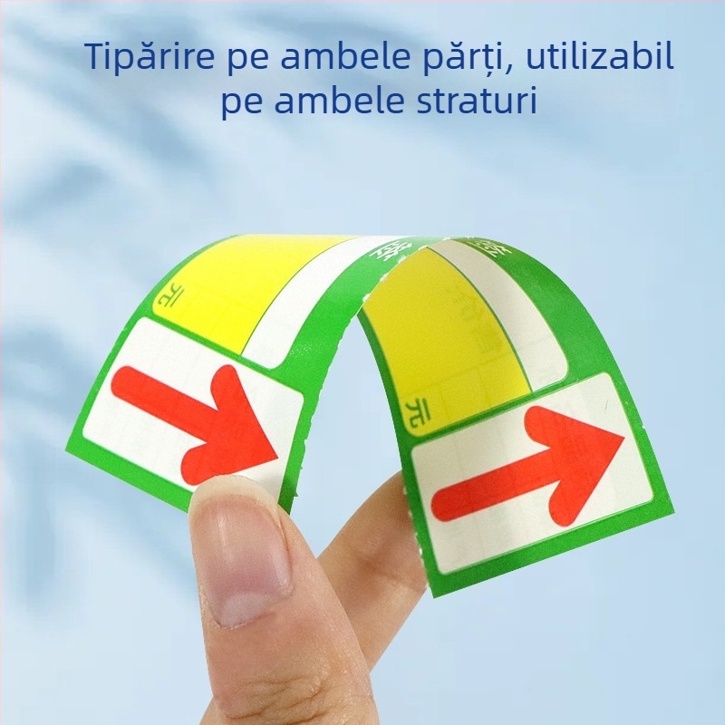 Etichetă de preț din hârtie acoperită, display card, dublu‑față, preț scris de mână, potrivită pentru magazine și supermarketuri, stil chinezesc, cod produs Spjq