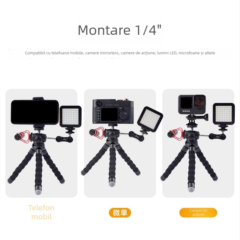 Happy tour Trepied octopus pentru telefon/DSLR – material ABS, greutate 158 g