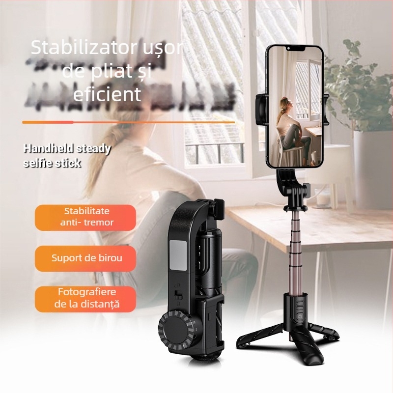 Stabilizator gimbal pentru telefonul mobil C07 cu telecomandă Bluetooth – oțel inoxidabil