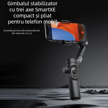 Stabilizator pliabil pentru telefon cu trei axe, urmărire, model C302, aliaj de aluminiu, suport Bluetooth