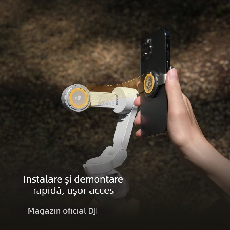 DJI Osmo Mobile SE gimbal de mână cu 3 Axe – stabilizator pliabil, carcasă din plastic, Bluetooth suportat, gata pentru selfie