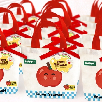 Geantă de pânză pentru copii, cu design desen animat, gentuță cadou personalizabilă, cusută